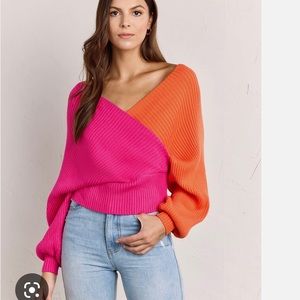 Brand new with tags. Bought from Vici. Colorblock sweater